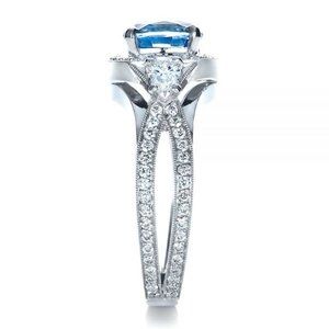 925 Silver Plated Blue Exquisite, Noble Cross Ring, FB16FA1051